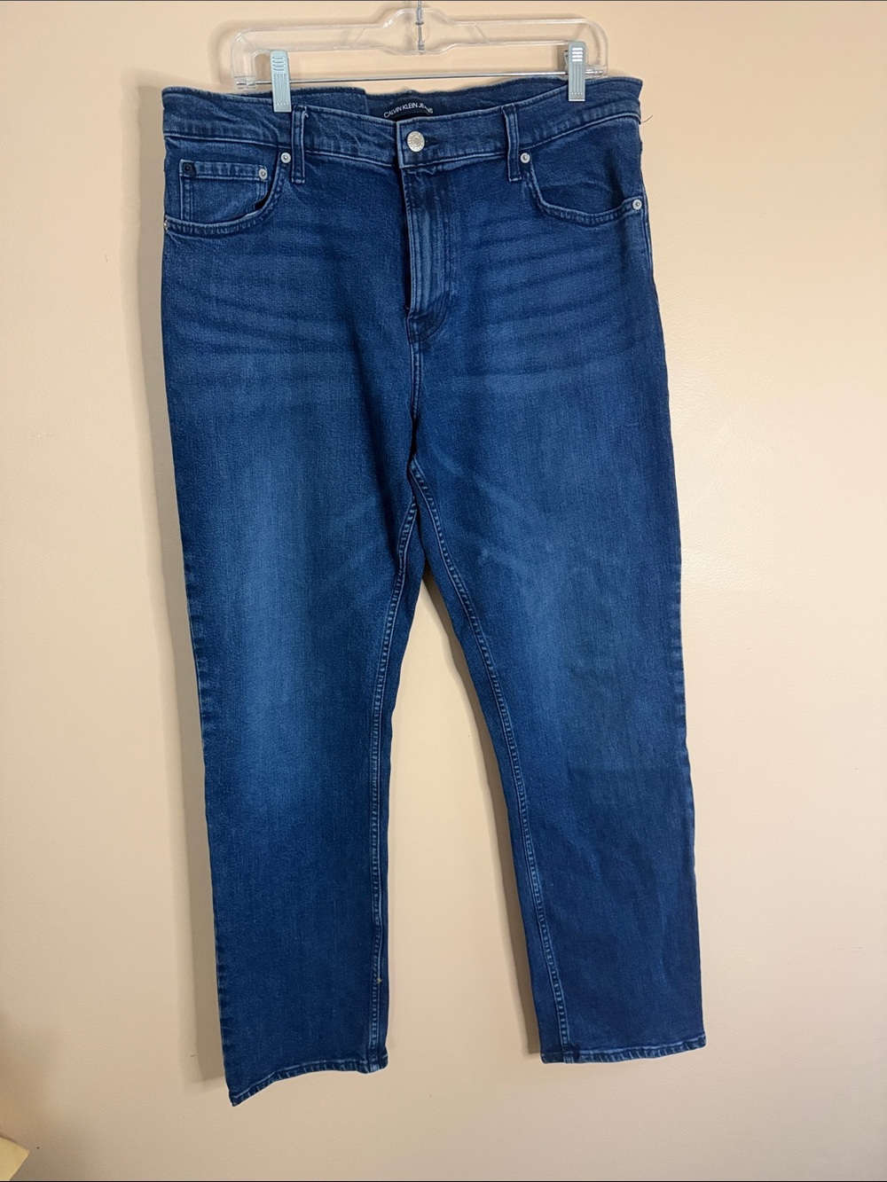 Calvin Klein Jeans Men's Straight Denim in Deep Blue